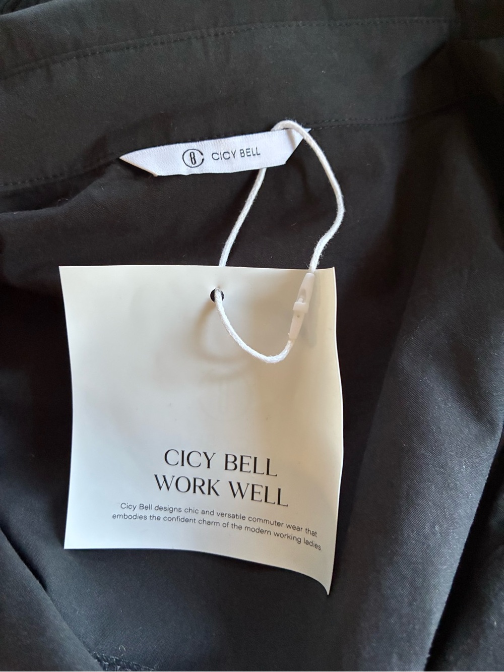 Black Ruffle-Hem Button Front Blouse - Picture 8 of 9